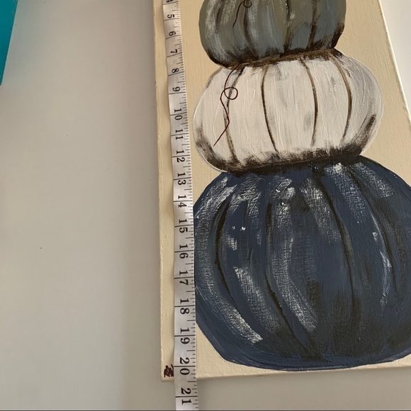 Original Acrylic Artwork Impressionism Fall Pumpkins - Picture 10 of 11